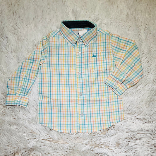 Pastel Plaid Dress Shirt