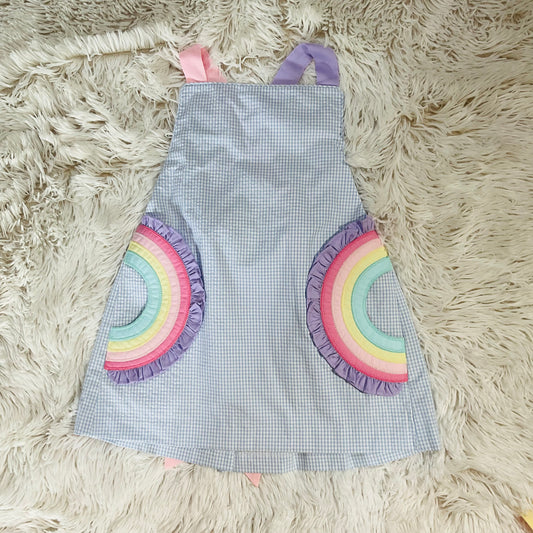 Rainbow Seersucker Dress