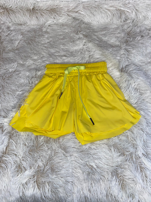 Yellow Swing Back Shorts