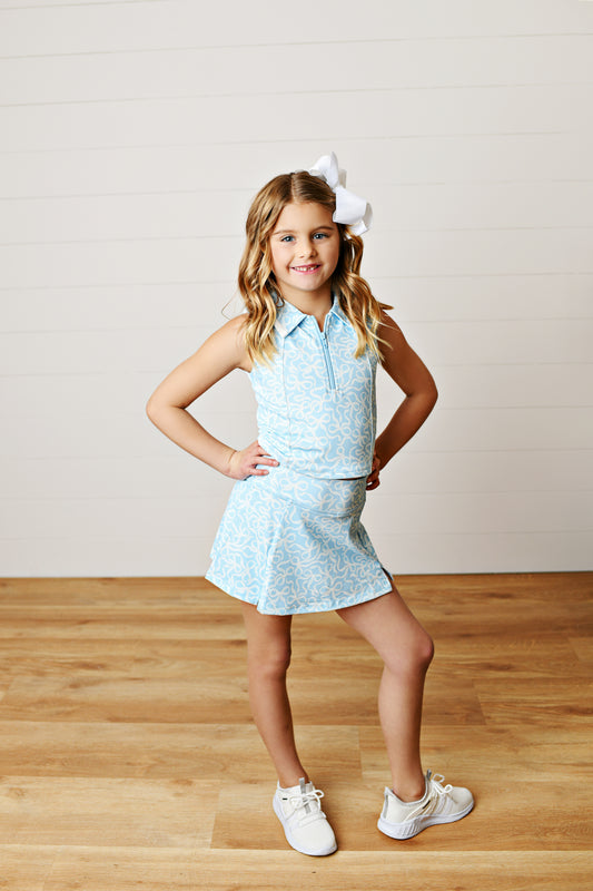 Sky Blue Bow Proper  Set