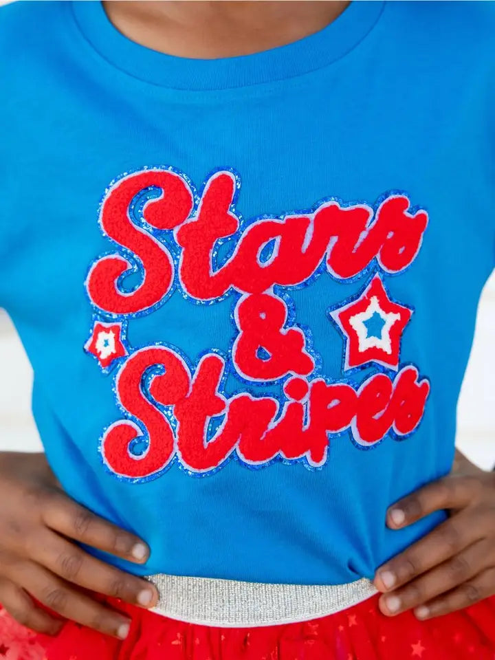 Stars and Stripes Chenille  Patch Tee