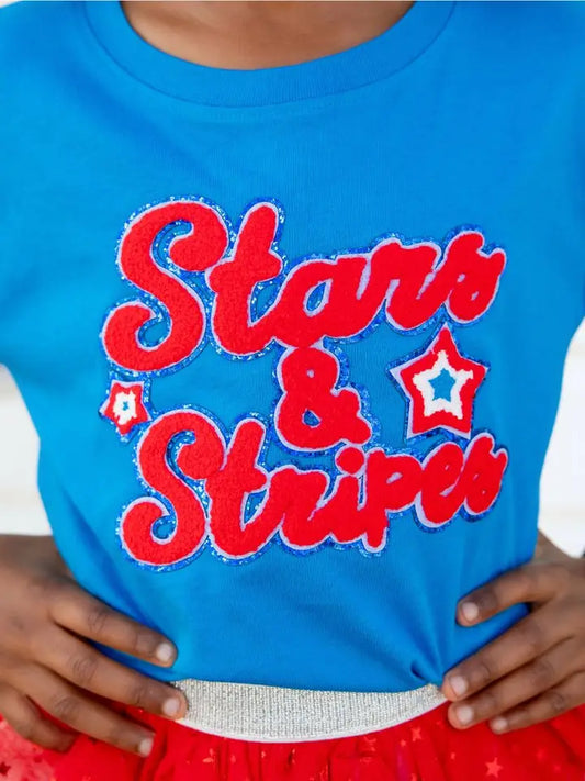 Stars and Stripes Chenille  Patch Tee