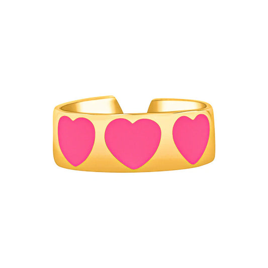 Triple Hearts Ring