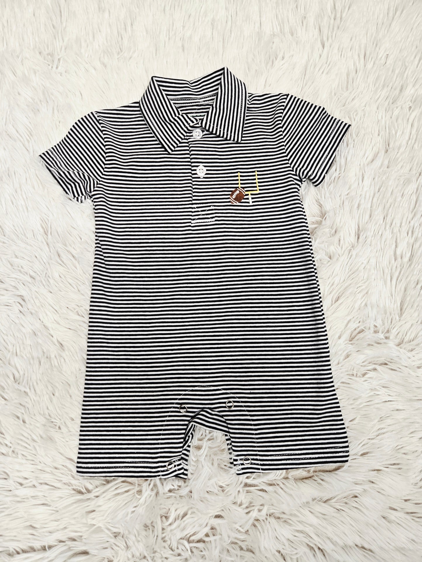 Black Game Day Romper
