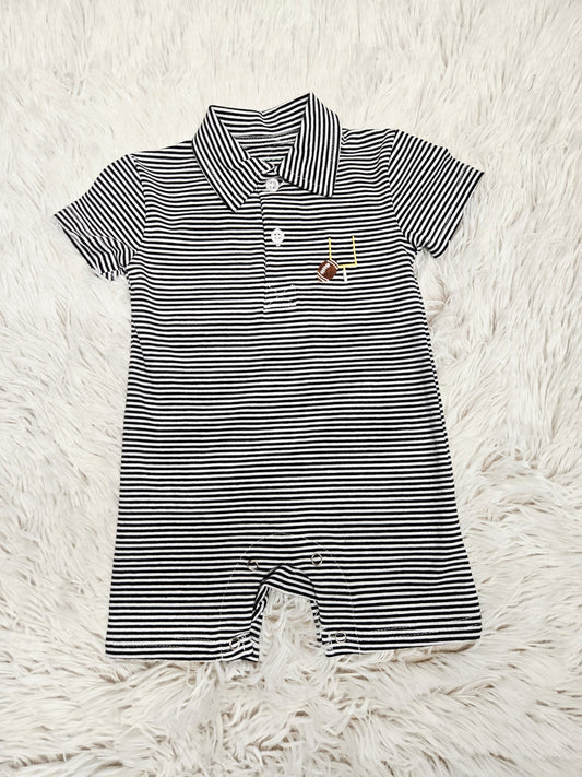 Black Game Day Romper