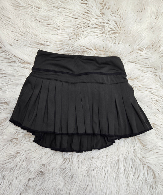 Black Mini Pleated Skort