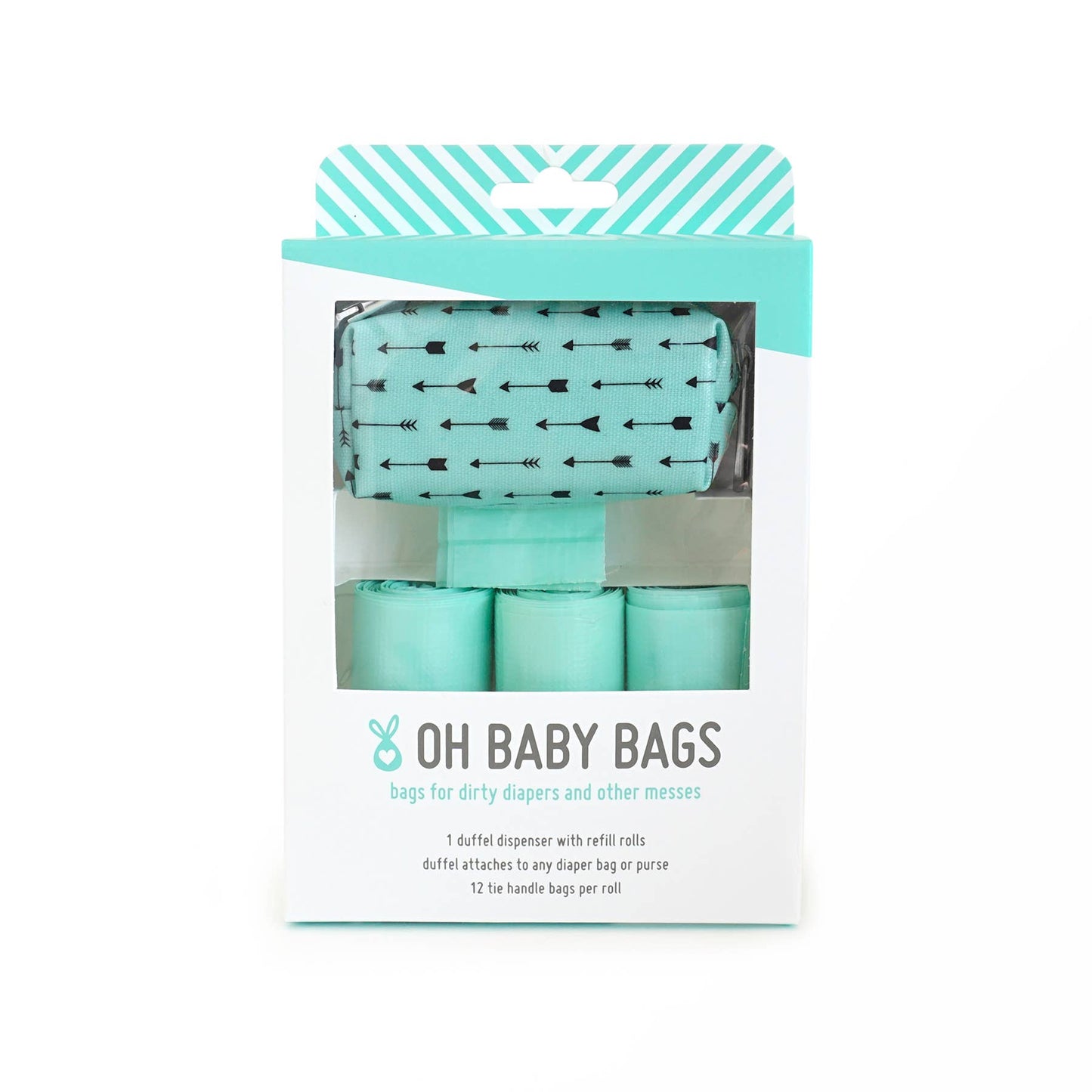 Seafoam Arrow Baby Diaper Bag Duffel Gift Box